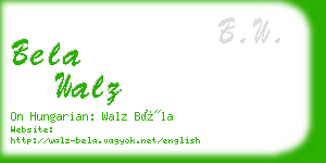 bela walz business card